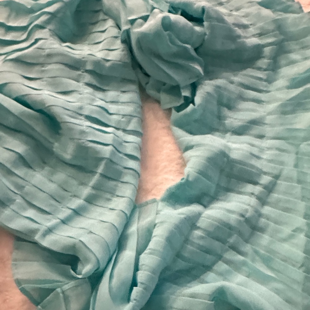 NWT WHBM Sea Glass Pleated Texture Scarf Size ~10*~59